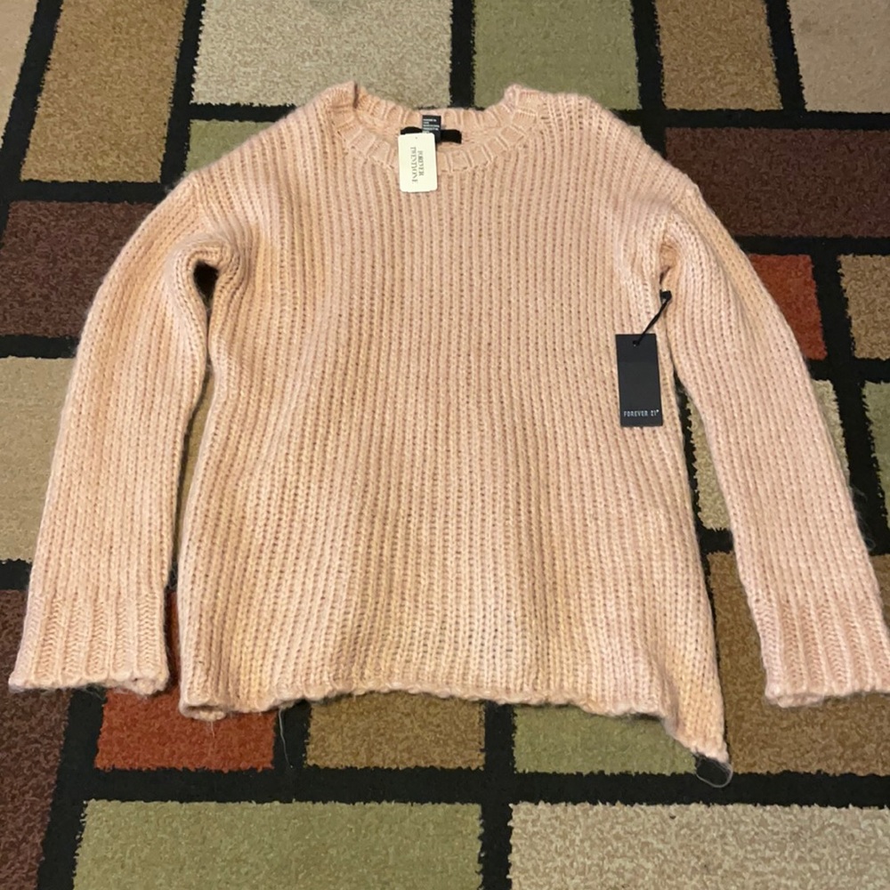 light pink/ blush chunky knit sweater